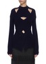 Main View - Click To Enlarge - DION LEE - Cutout tie front sweater