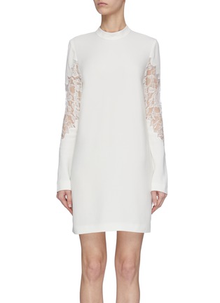Main View - Click To Enlarge - DION LEE - Lace panel mini dress