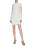 Figure View - Click To Enlarge - DION LEE - Lace panel mini dress