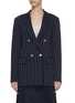 Main View - Click To Enlarge - DION LEE - Pinstripe double breasted blazer