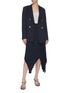 Figure View - Click To Enlarge - DION LEE - Pinstripe double breasted blazer