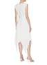 Back View - Click To Enlarge - DION LEE - V neck pin stripe pleated handkerchief dress