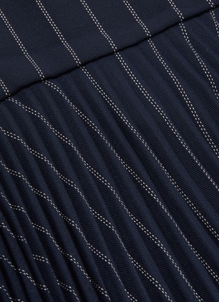 Detail View - Click To Enlarge - DION LEE - Pin stripe pleated handkerchief skirt