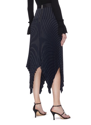Back View - Click To Enlarge - DION LEE - Pin stripe pleated handkerchief skirt