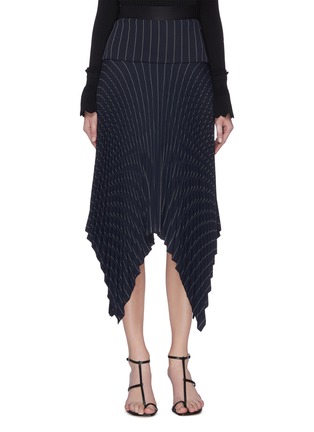 Main View - Click To Enlarge - DION LEE - Pin stripe pleated handkerchief skirt
