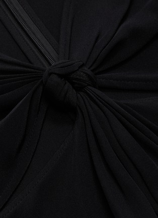 Detail View - Click To Enlarge - DION LEE - Knotted yoke silk dress