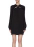 Main View - Click To Enlarge - DION LEE - Knotted yoke silk dress