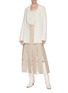 Figure View - Click To Enlarge - GABRIELA HEARST - 'Edith' belted macramé godet pleated skirt