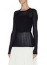 Front View - Click To Enlarge - GABRIELA HEARST - 'Collins' cashmere-silk blend rib knit top
