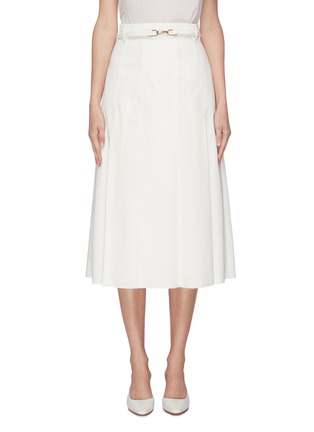 Main View - Click To Enlarge - GABRIELA HEARST - 'Herbert' rope belted pleated skirt