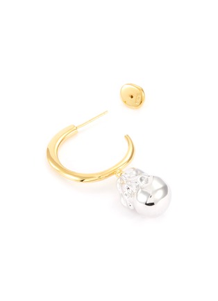 Detail View - Click To Enlarge - J. HARDYMENT - 'Silver Pearl' drop medium hoop earrings
