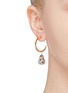 Figure View - Click To Enlarge - J. HARDYMENT - 'Silver Pearl' drop medium hoop earrings
