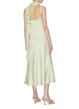 Back View - Click To Enlarge - MAGGIE MARILYN - 'Stand Tall' ruche scarf slip dress