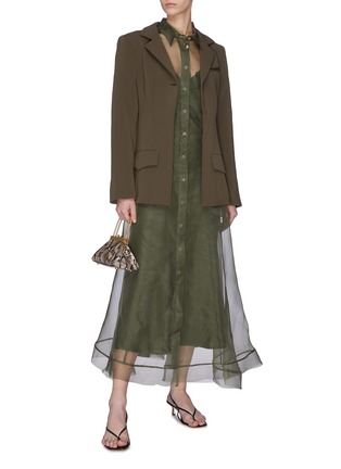 Figure View - Click To Enlarge - MAGGIE MARILYN - 'Keep it together' sheer panel shirt dress