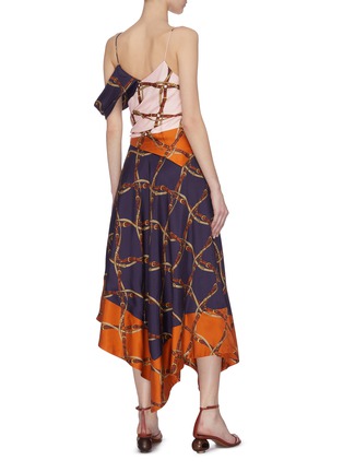 Back View - Click To Enlarge - SIMKHAI - Saddle print asymmetric dress