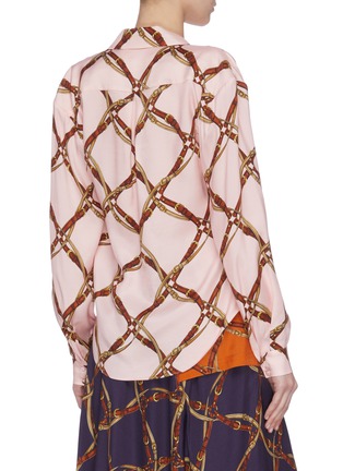 Back View - Click To Enlarge - SIMKHAI - Saddle print wrap blouse