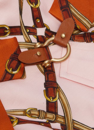 Detail View - Click To Enlarge - SIMKHAI - Saddle print handkerchief belted midi skirt