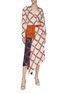 Figure View - Click To Enlarge - SIMKHAI - Saddle print handkerchief belted midi skirt
