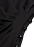 Detail View - Click To Enlarge - SAINT LAURENT - Padded shoulder pleated side button asymmetric dress