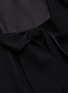 Detail View - Click To Enlarge - SAINT LAURENT - Padded shoulder sash tie back dress