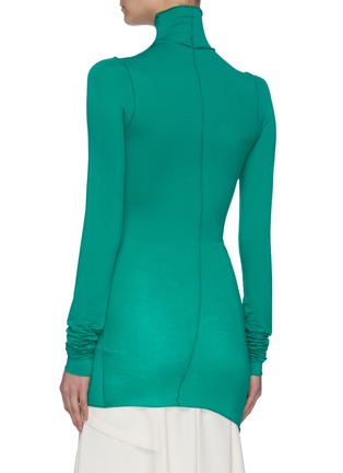 Back View - Click To Enlarge - LEMAIRE - Gathered Sleeve Second Skin Turtleneck Top