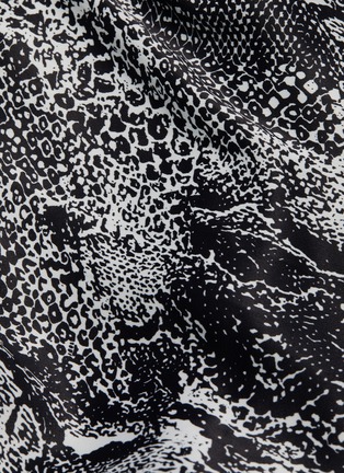 Detail View - Click To Enlarge - MATICEVSKI - 'Recognise' graphic print contrast hem asymmetric skirt