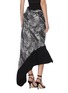 Back View - Click To Enlarge - MATICEVSKI - 'Recognise' graphic print contrast hem asymmetric skirt