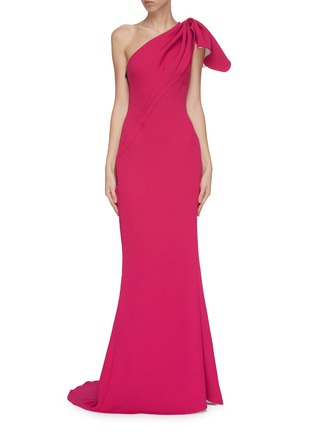 Main View - Click To Enlarge - MATICEVSKI - 'Accompany' gathered one shoulder gown