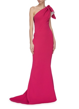 Figure View - Click To Enlarge - MATICEVSKI - 'Accompany' gathered one shoulder gown