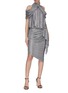 Figure View - Click To Enlarge - MATICEVSKI - 'Raining' drape asymmetric skirt