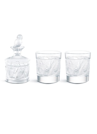 Main View - Click To Enlarge - LALIQUE - Owl dencanter and whiskey tumbler set