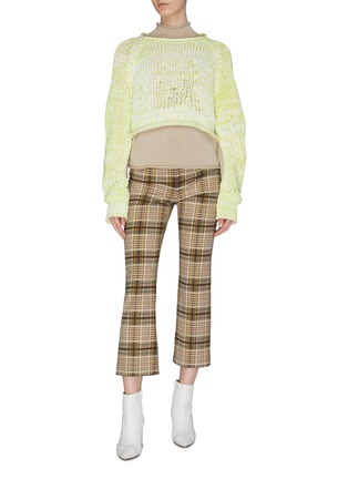 Figure View - Click To Enlarge - MRZ - Contrast mouliné cropped sweater