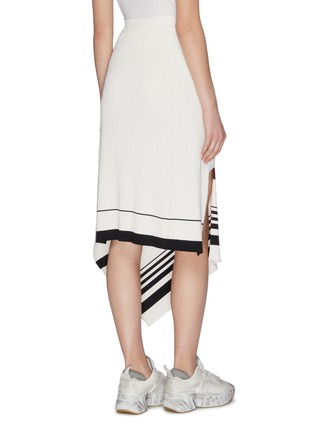 Back View - Click To Enlarge - MRZ - 'Gonna Coste' asymmetric side slit rib knit skirt