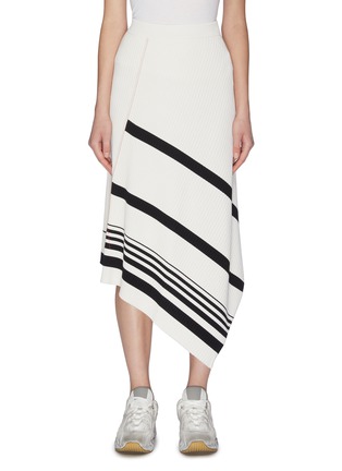 Main View - Click To Enlarge - MRZ - 'Gonna Coste' asymmetric side slit rib knit skirt