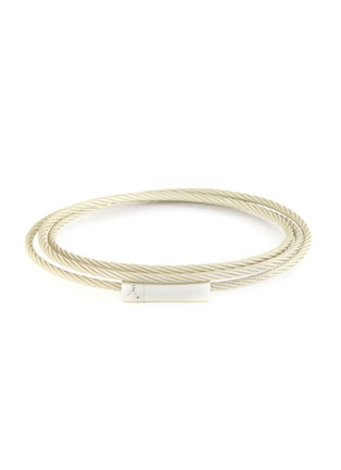 Main View - Click To Enlarge - LE GRAMME - 'Le 11 Grammes' brushed sterling triple silver cable bracelet
