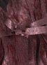 Detail View - Click To Enlarge - ROLAND MOURET - 'Hamberg' belted metallic glitter sheer dress
