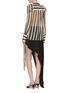 Back View - Click To Enlarge - MONSE - Regalia' stripe silk chiffon wrap top