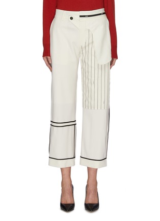 Main View - Click To Enlarge - MONSE - 'Inside out' patchwork pants