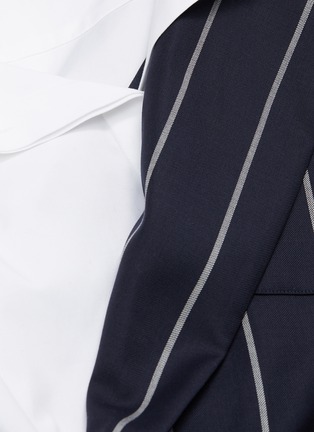  - MONSE - Asymmetric pinstripe blazer panel top