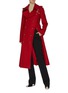Figure View - Click To Enlarge - MONSE - Asymmetric slit hem double breasted coat