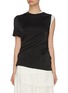 Main View - Click To Enlarge - MONSE - Double layer twisted jersey top
