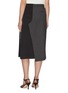 Back View - Click To Enlarge - MONSE - Contrast topstitch asymmetric pleated skirt