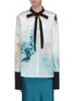 Main View - Click To Enlarge - ROKSANDA - 'Carone' abstract print contrast ribbon cuff shirt