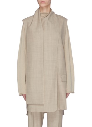 Main View - Click To Enlarge - ROKSANDA - 'Tilia' drape wool-crepe vest