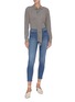 Figure View - Click To Enlarge - L'AGENCE - 'Margot' cropped skinny jeans