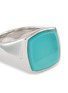Detail View - Click To Enlarge - TOM WOOD - 'Cushion Larvikite' silver signet ring – Size 56