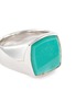 Detail View - Click To Enlarge - TOM WOOD - 'Cushion Turquoise' silver signet ring – Size 60
