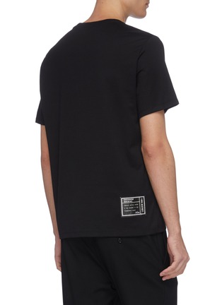 Back View - Click To Enlarge - NEIL BARRETT - Rubber logo-embroidered T-shirt