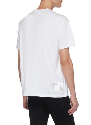 Back View - Click To Enlarge - NEIL BARRETT - Thunderbolt print chest badge T-shirt