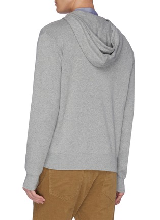Back View - Click To Enlarge - EQUIL - Cashmere wool blend zip hoodie